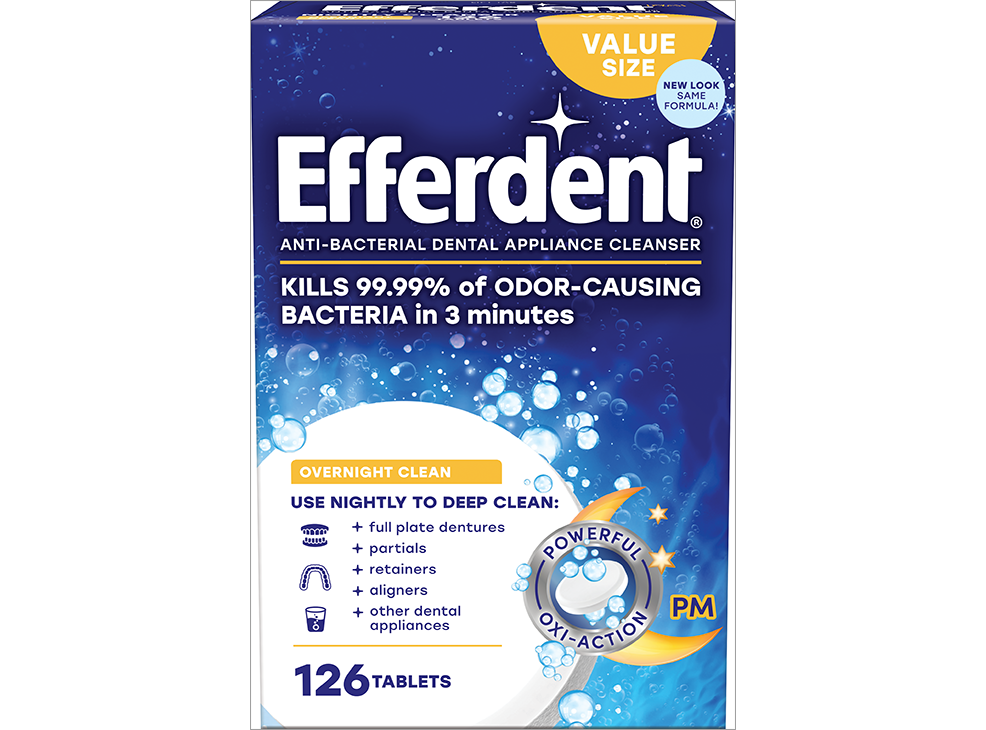 Image 1: Efferdent Overnight Denture Cleanser