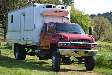 Large red truck